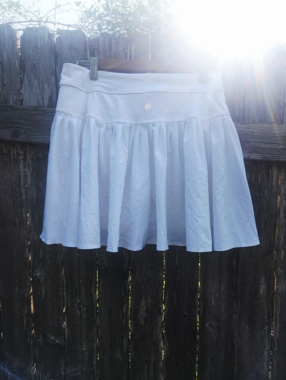 Athleta White Advantage Pleated Athletic Tennis Skort Size Small